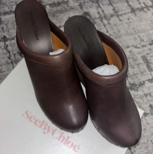 SeeBy Chloe Platform Wedge Clogs Sz 40